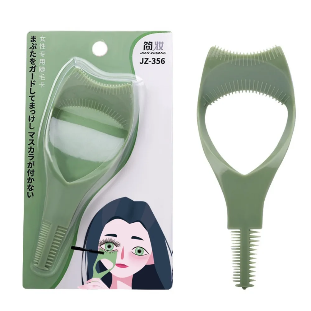Eyeliner Assistant 3-In-1 Eyelash Comb Template Crystal Protect Eyes Mascara Shield Guide Cosmetic Make Up Brush Applicator Tool