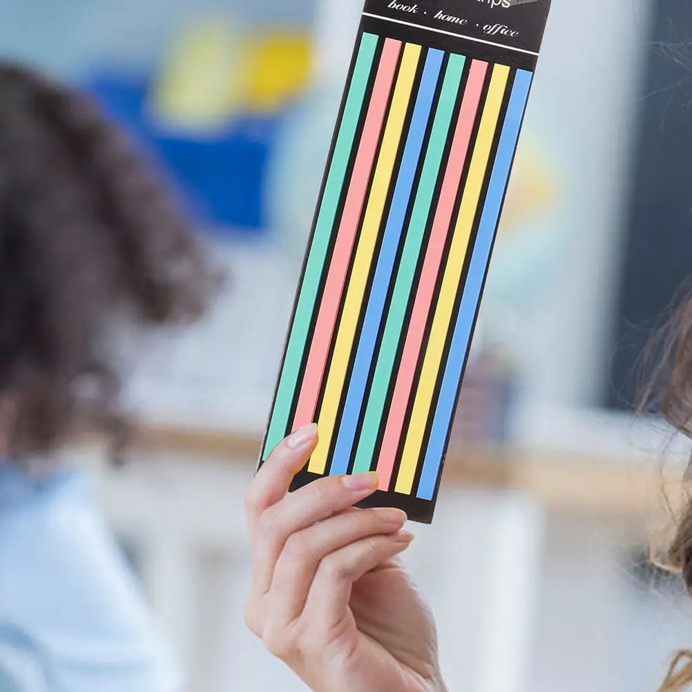 

2 Books Colored Transparent Highlighter Strips Adhesive Book Tabs for Annotating Books Reading Stickers Page Markers Notebook