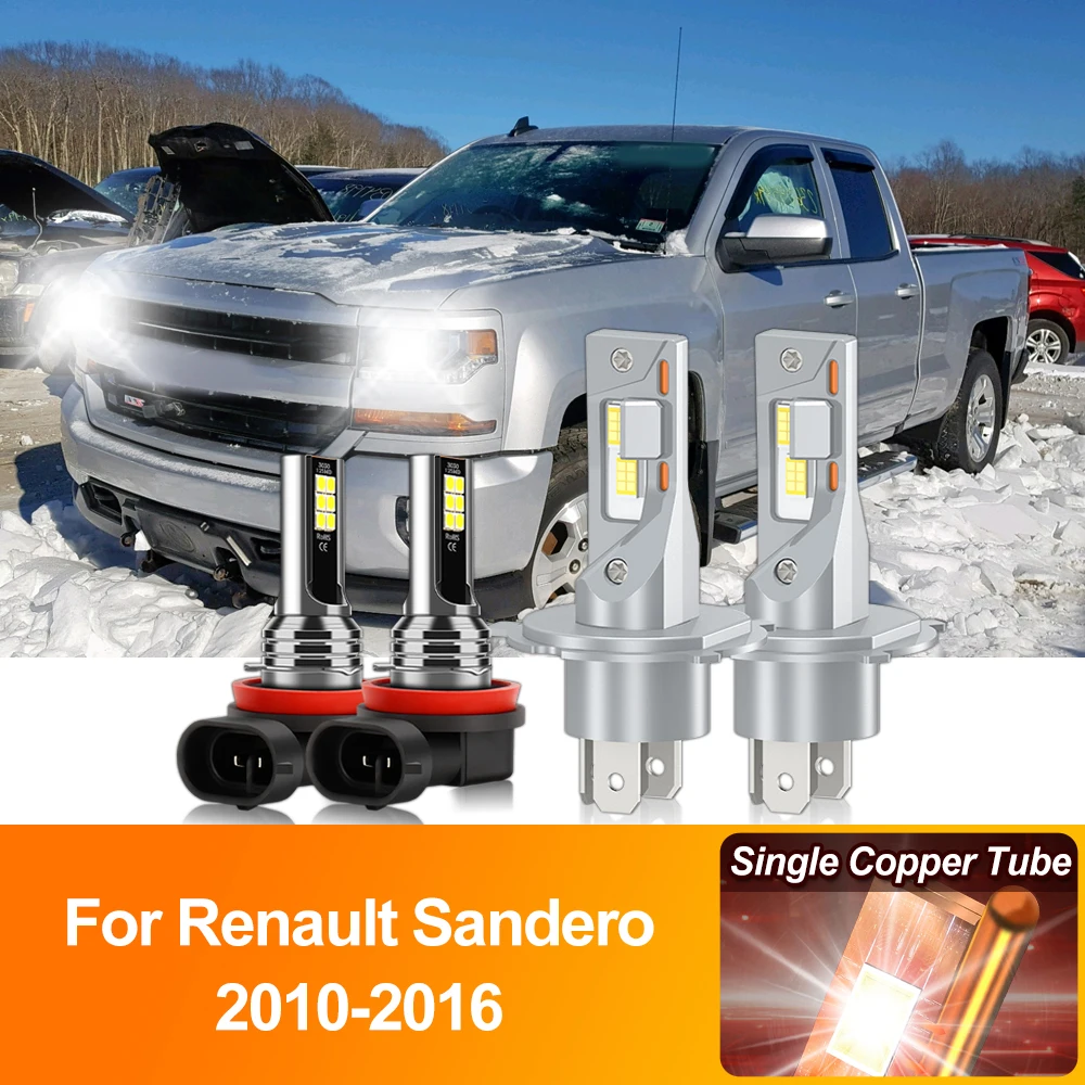 

40000LM LED Headlight Bulbs 6000K White Plug And Play 12V Car Fog Lamp For Renault Sandero 2010 2011 2012 2013 2014 2015 2016