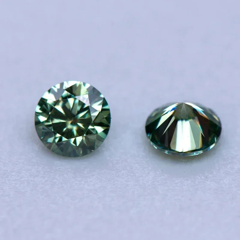Piedras de moissanita de varios colores, forma redonda, tamaños pequeños, 3,0-4,5mm, VVS1, probador de diamantes de laboratorio para hacer joyería Diy