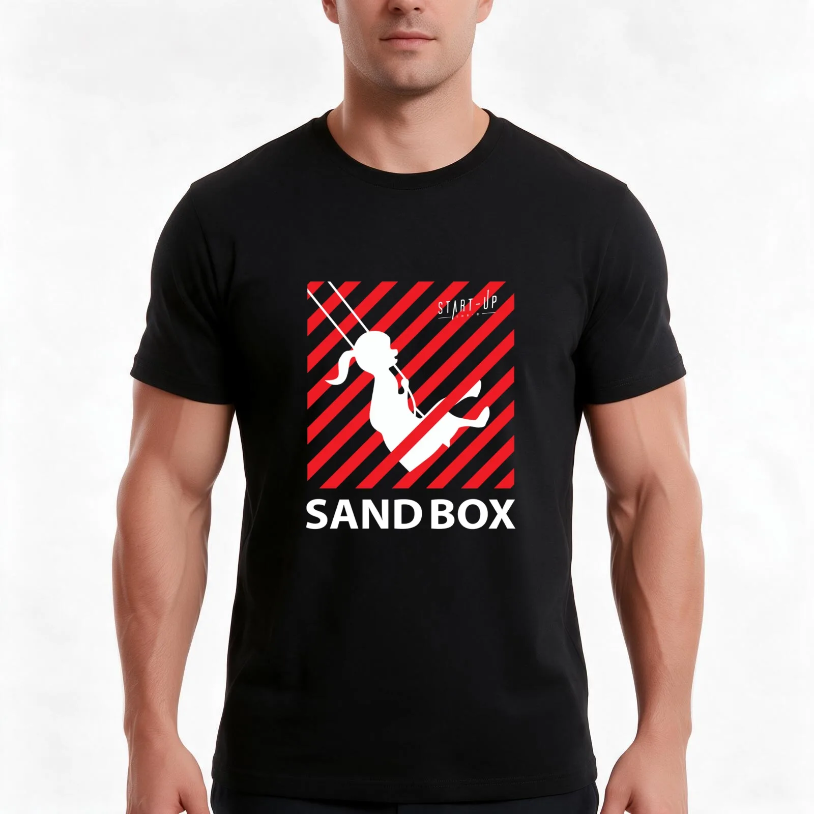 Start-Up (????) Kdrama - Sandbox T-Shirt, Summer Casual Cotton Tee, Oversized Streetwear Tops, Vintage Graphic Print