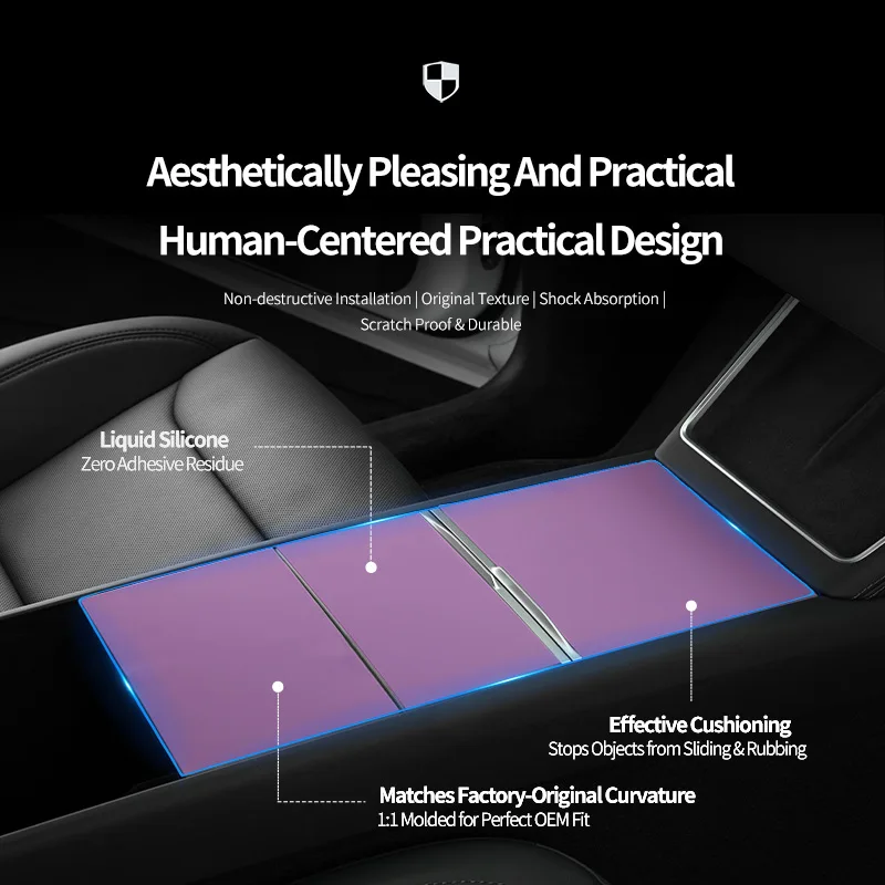 For Tesla Model 3 Highland Mode Y/YL Juniper Central Control Panel Silicone Pad Screen Frame Car Trim Interior Car Accessories