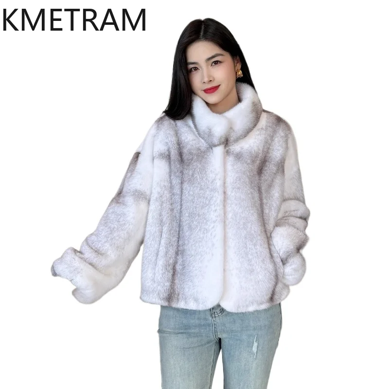 

KMETRAM 100% Natural Velvet Mink Fur Coats Woman Short Real Fur Coat High Quality Witer Clothing 2025 пуховик женский зимний