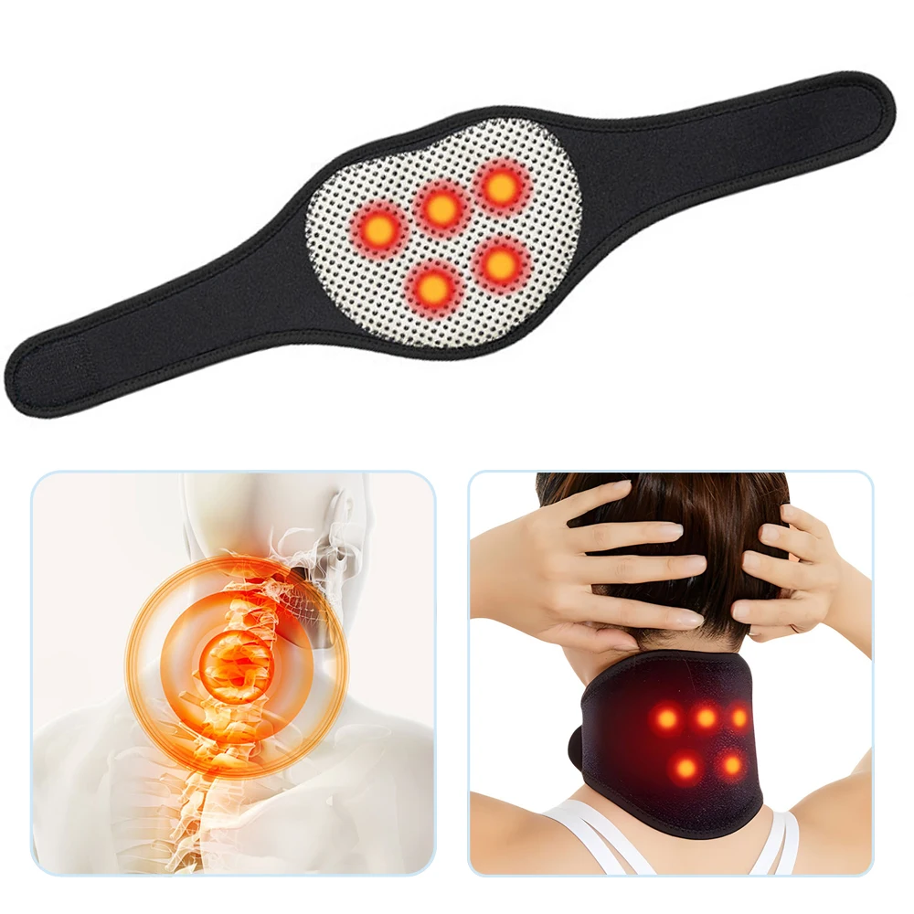 

1Pc One Piece Tourmaline Self-heating Pads Magnet Cervical Neck Care Collar Far Infrared Neck Relaxation Magnetic Neckband