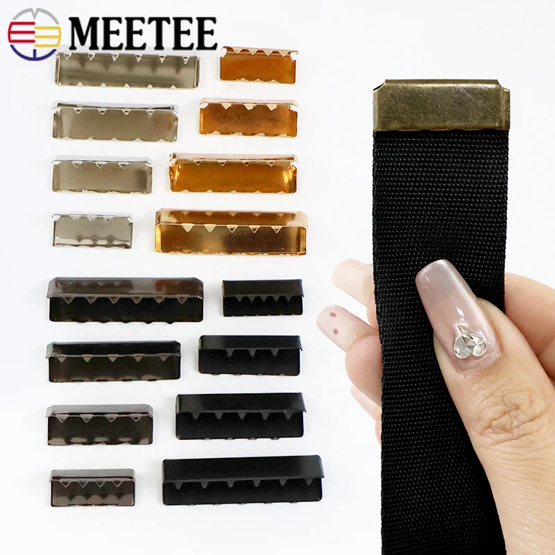 

30/50Pc 20-60mm Metal Buckles for Bag Strap Belt Zipper Tail Buckle Wallet Leather End Stopper Clasp DIY Hardware Accessories