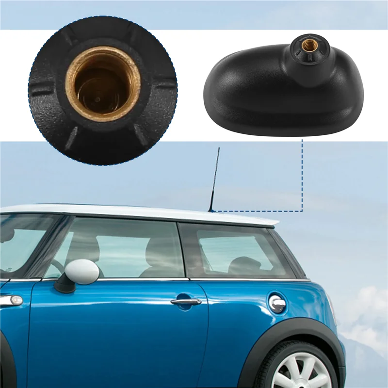متفوقة سقف السيارة هوائي قاعدة تثبيت 65203442105 لسيارات BMW ميني كوبر كلوبمان R55 R56 راديو هوائي قاعدة غطاء #5
