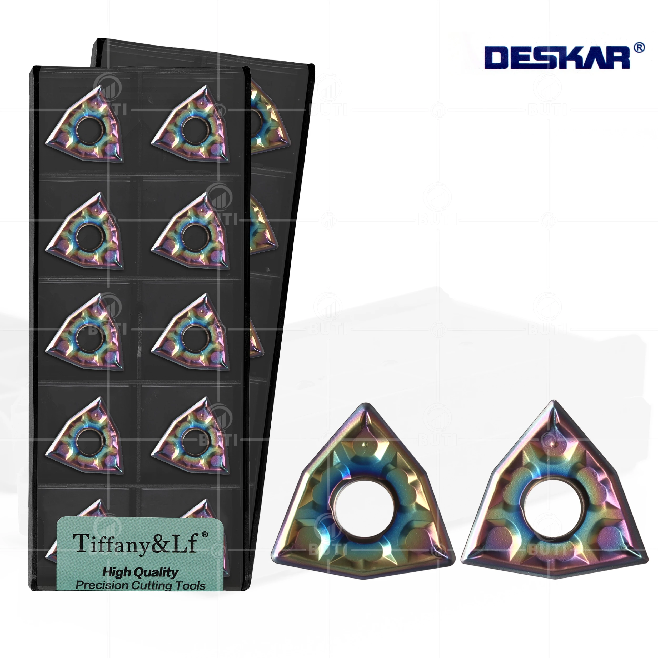 Deskar 100 Original Wnmg080404-tf Wnmg080408-tf Tf918 Torno de Aço Temperado 60 Graus Cortador Inserções Torneamento Ferramenta Máquina Lâminas
