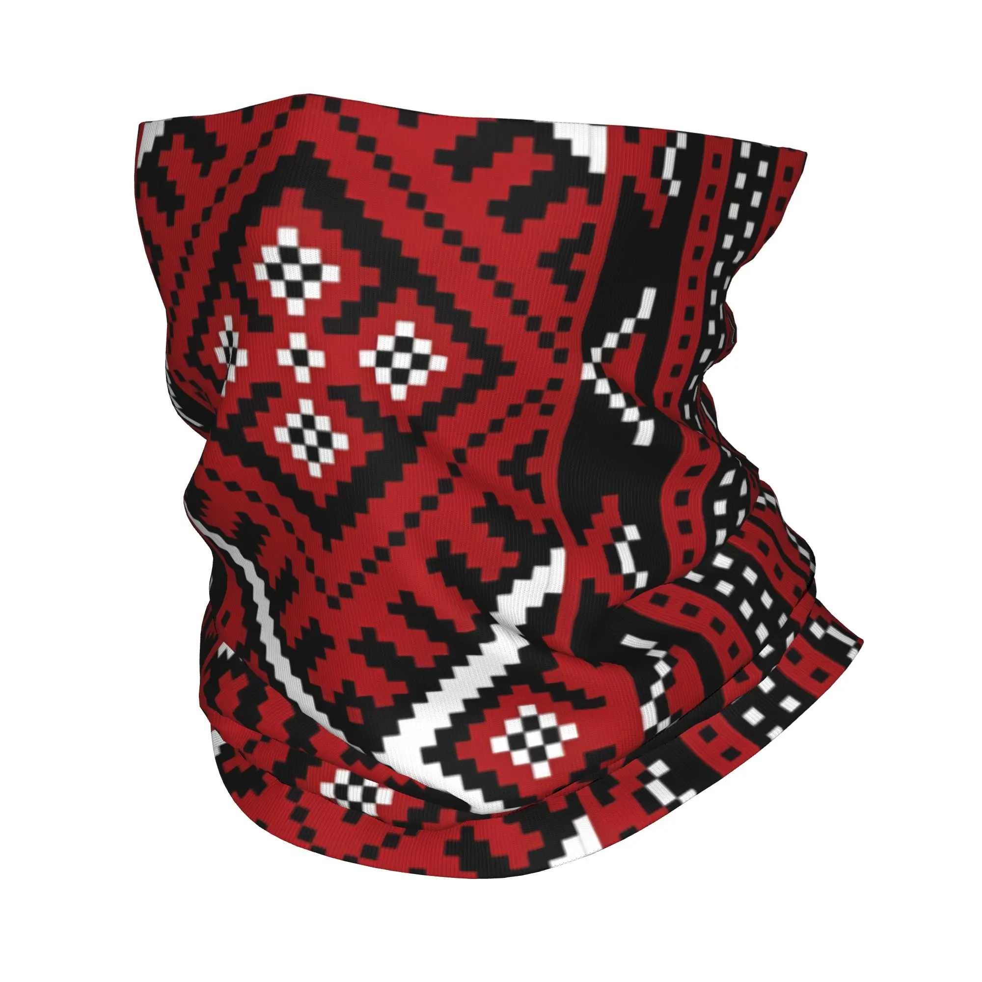 Ukraines Embroidery Bandana Neck Warmer Men Winter Ski Hiking Scarf Gaiter Bright Color Vyshyvanka Legging and Design Face Cover