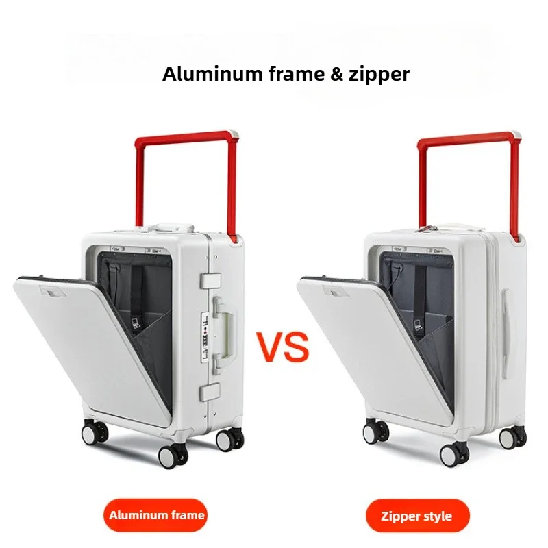 New Wide Trolley Suitcase Large-capacity Travel Trolley Case High-value Aluminum Frame Password Case Durable Trolley Case