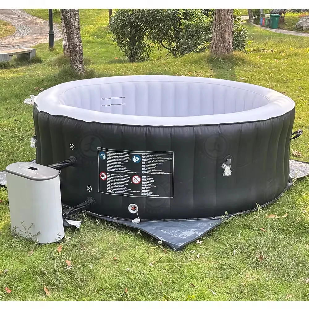 

Pop Inflatable Hot Tubs Round Shape Outdoor Spa Tubs Massage 4 Person Garden Leisure Spa Hot Tub Inflatable Custom