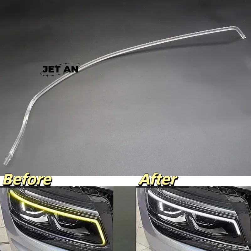 

For VW Tiguan L 2017-2020 LED Car Headlight DRL Light Guide Plate Light Guide Tube Daytime Running Light Guide Angel Eye