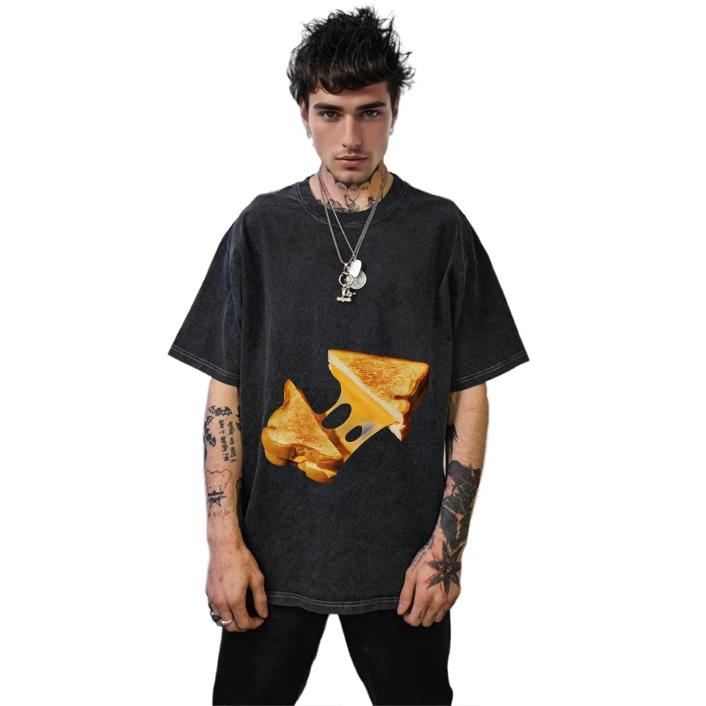 

Женская футболка Y2K Cutecore с принтом в стиле ретро, уличная одежда, повседневный стиль, Cutecore Edgy Vibe, модная стираная футболка