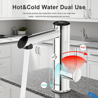 Briwellna Electric Warer Heater Faucet Stainless Steel Heating Tap For Bathroom 220V Hot Water Faucet Mini Flowing Water Heater