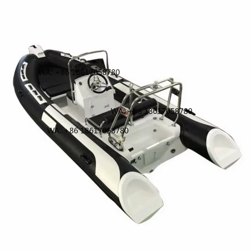 Latest Style Inflatable Pvc 7 People Rescue Sport Speed Fishing Lure Boat Aluminum Hull Rib Boat with Motor Customized