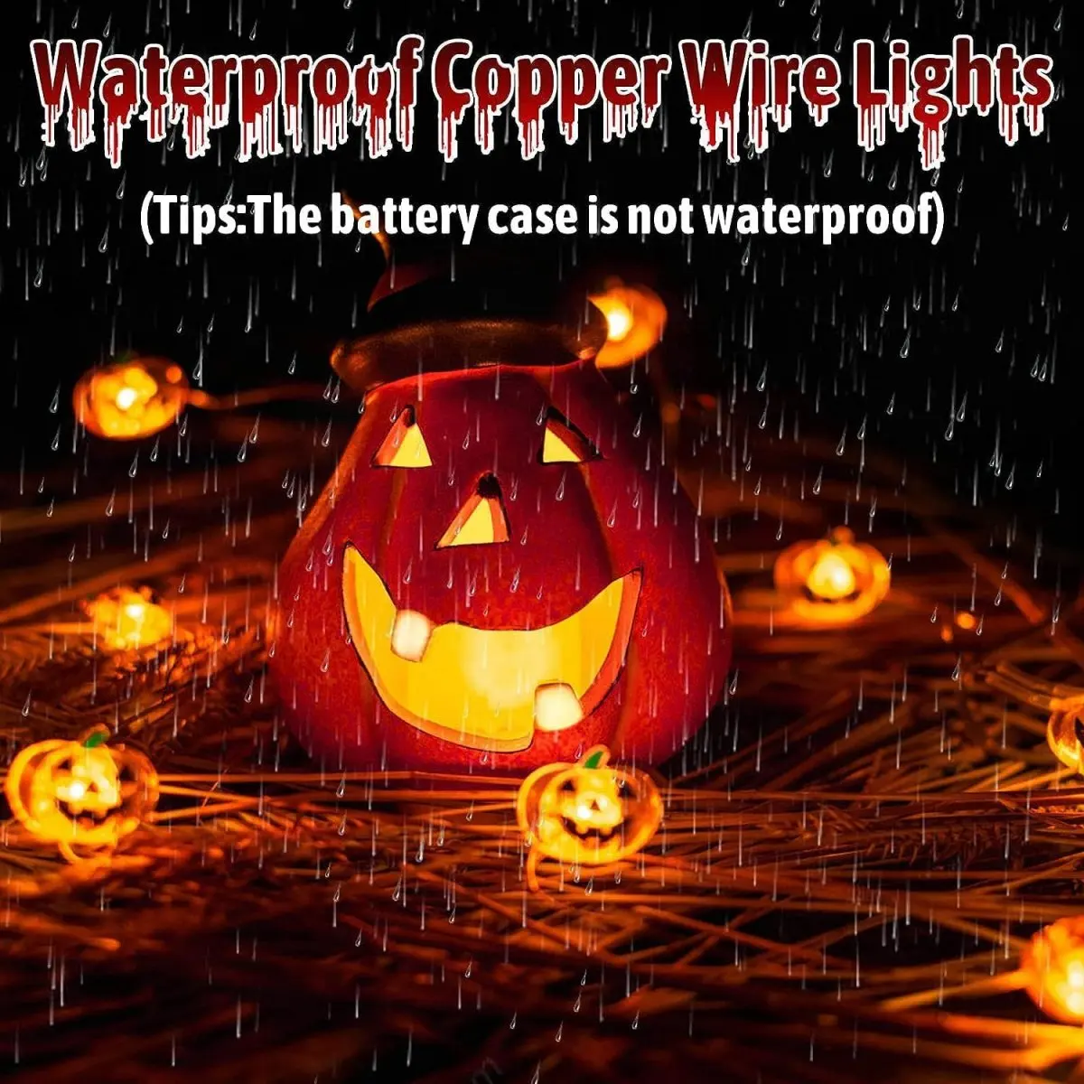 1 قطعة 20/30 LED هالوين ابتسامة اليقطين سلسلة أسلاك نحاسية ضوء بطارية تعمل بالطاقة للمنزل غرفة نوم طاولة غرفة المعيشة مهرجان ديكور #2