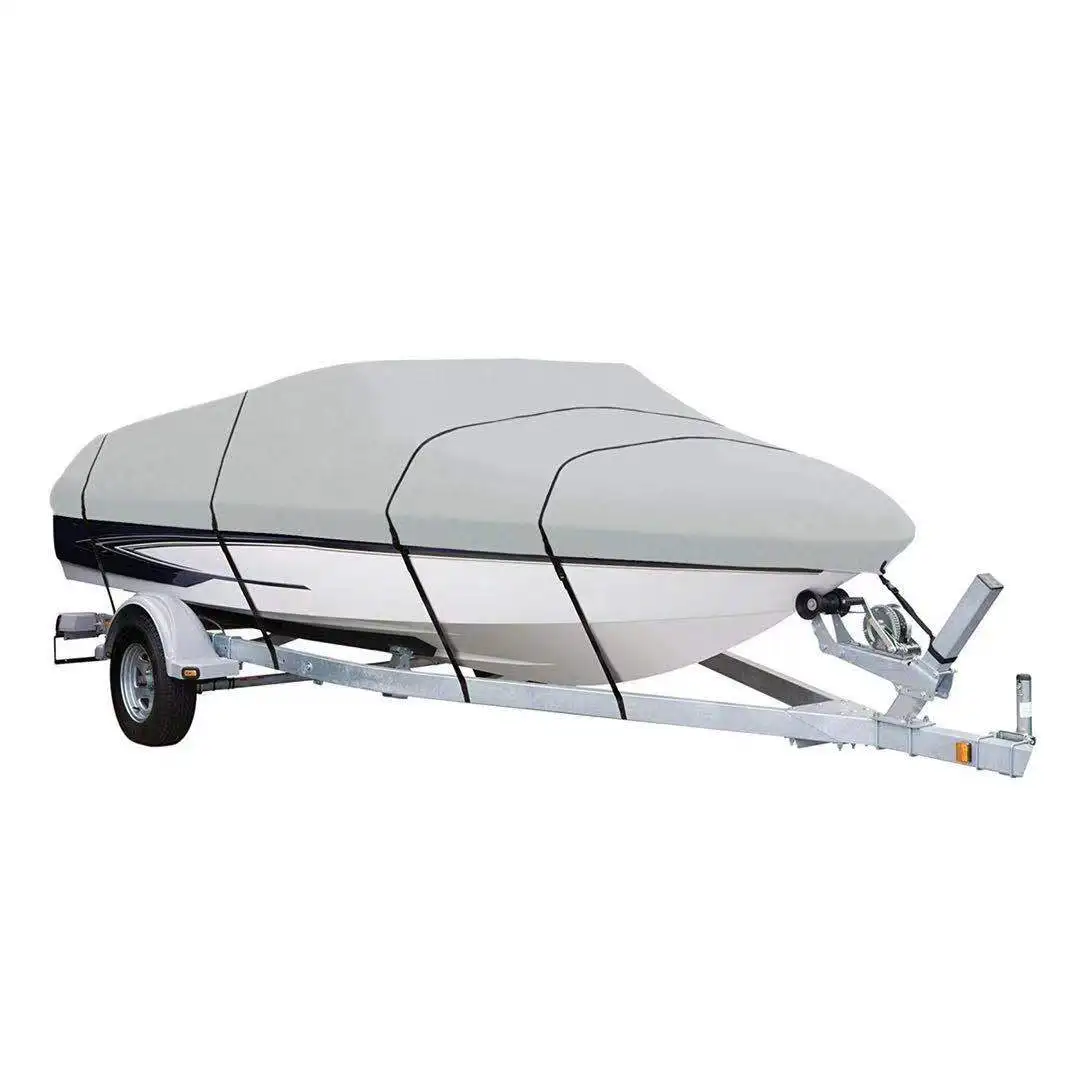 

600D Heavy Duty Boat Cover Trailerable Environmental High Density Boat Cover Waterproof t Top Pontoon Protective Bo