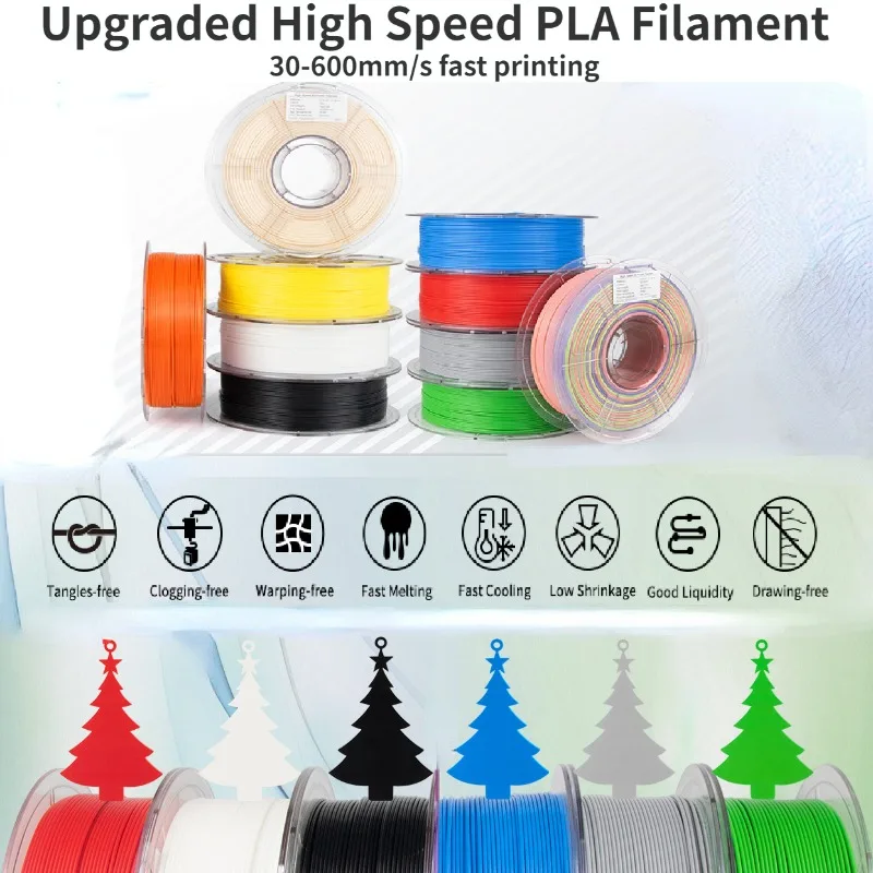 Hyper PLA Filament 1.75mm,Ultra-high Speed High Speed 30-600mm/s,1kg(2.2lbs)/Spool Hyper PLA Filament,for K1,K1 Max,Lab X1,P1P