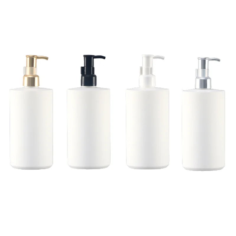 

10pcs White Plastic Bottle Empty Lotion Oil Pump 300ml 500ml Refillable Cosmetic Packaging Container Shampoo Shower Gel Bottles