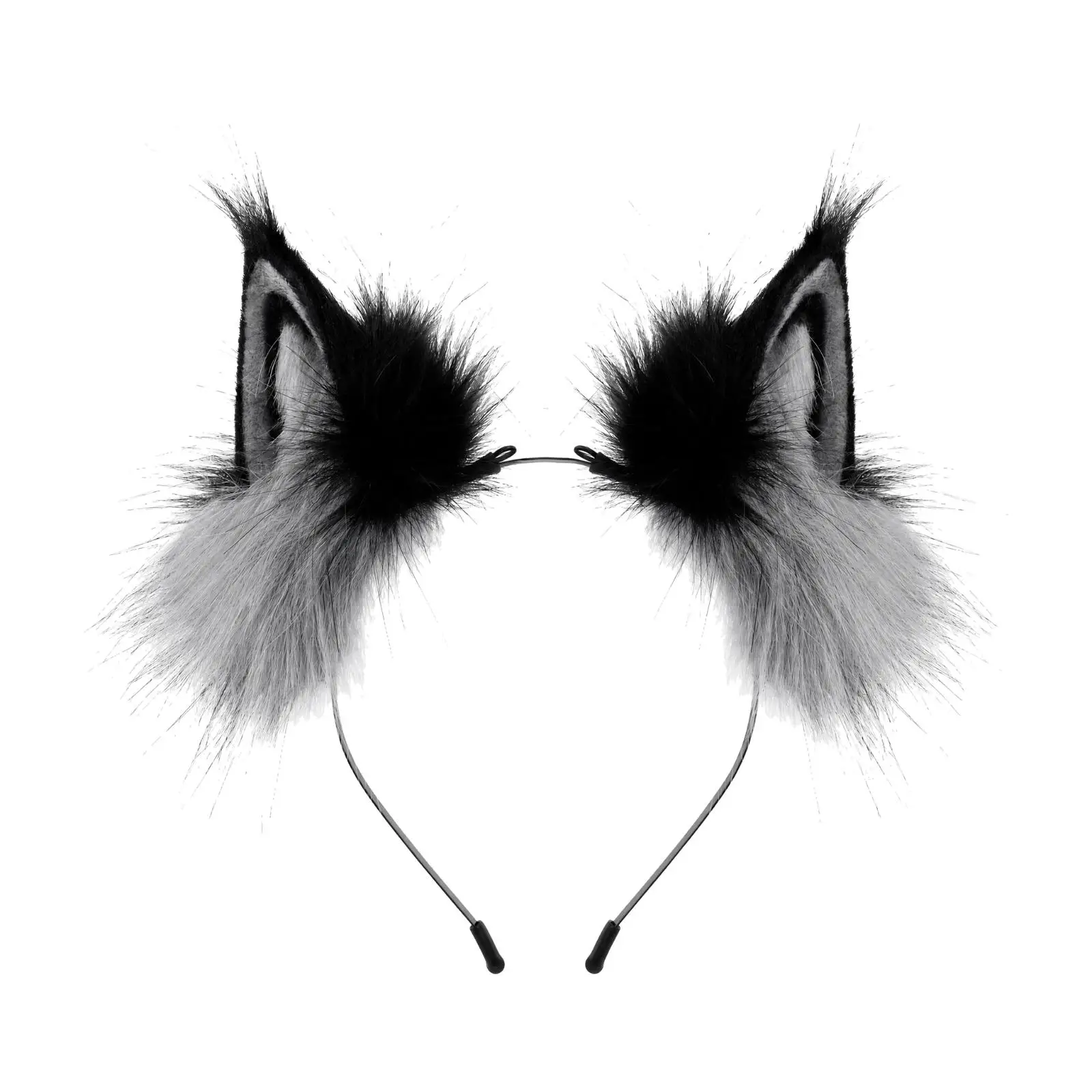 Plush Furry Cat Ear Headband Creature Ear Hoop for Cosplay Convention Festival Attire Anime Party