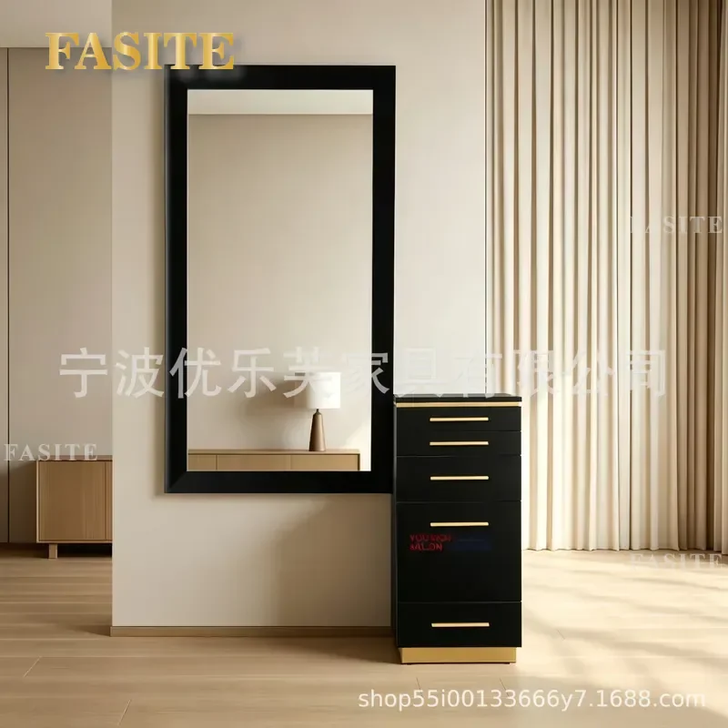 For Hair Barber Shop Tool Cabinet Removable Multi Functional Storage Unit Installation Free Professional Furniture