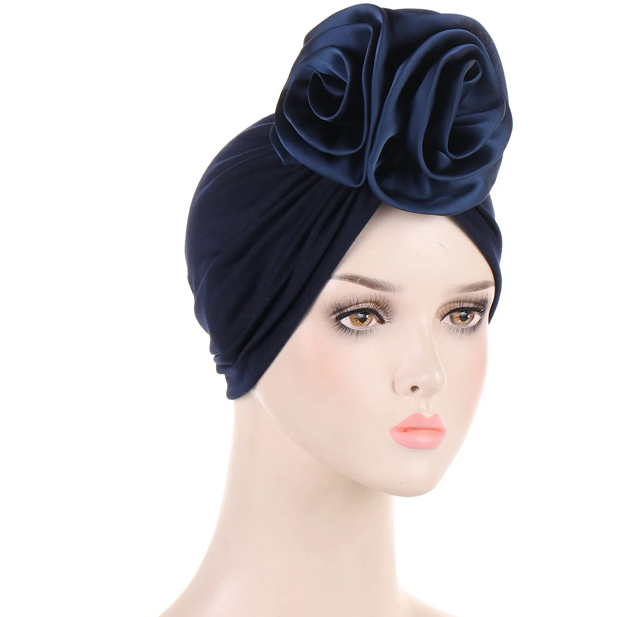 Bohemia Style Flower Turbans For Women Muslim Hijab Caps Head Scarf India Hat Turban Femme Musulman Ladies Hair Accessories