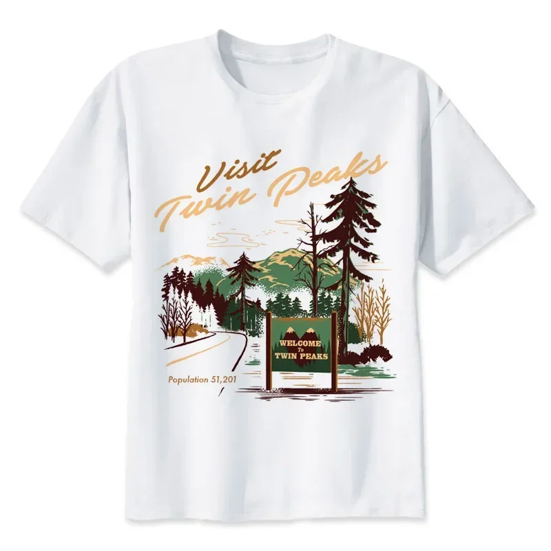 Twin Peaks t shirt Men Print T-Shirts Fashion Print T-Shirts Short Sleeve O Neck Tees MR2283