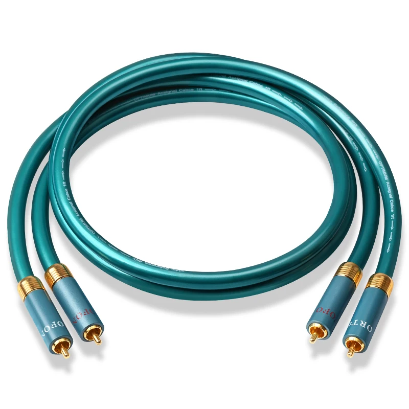 ATAUDIO Ein Paar HiFi RCA Audio Kabel Hohe Qualität 8N OCC Core 2RCA Stecker auf 2RCA Stecker Kabel für CD Verstärker Mixer