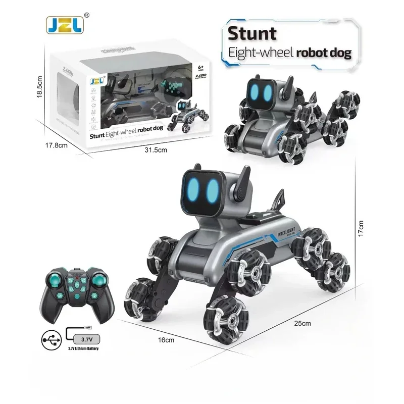 Rc dublê carros robô cão de controle remoto veículos deriva auto controle rádio elétrico presente pequeno menino brinquedo mini