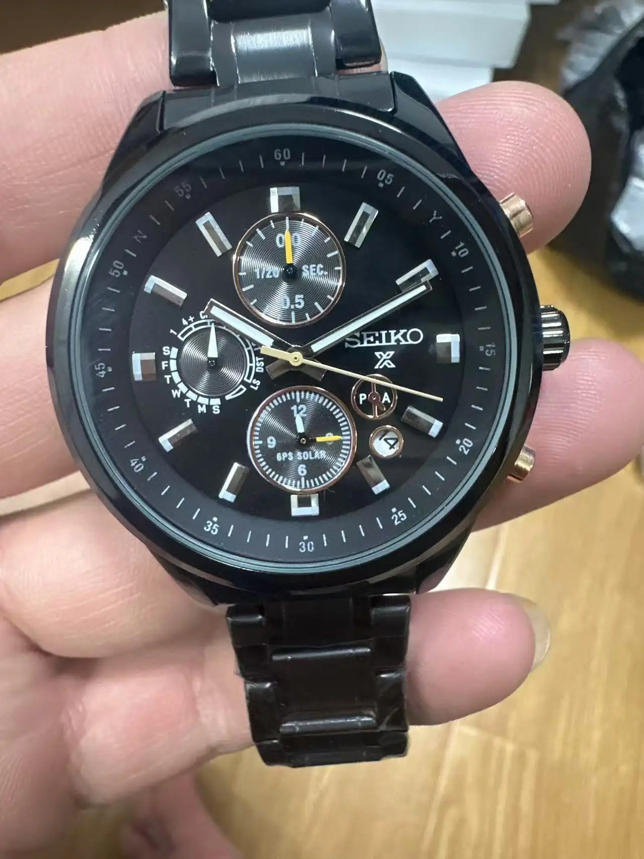 Seiko العلامة التجارية الفاخرة أزياء الأعمال عارضة الرياضة متعددة الوظائف كرونوغراف حار بيع رجل غير الميكانيكية كوارتز ساعة معصم