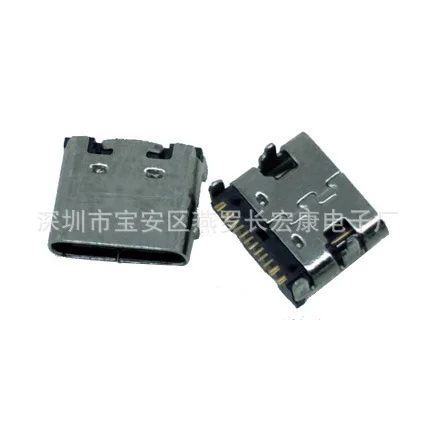 For TYPE-C single row 16PIN female seat, single row SMT (L = 7.35) integrated, four-pin plug board