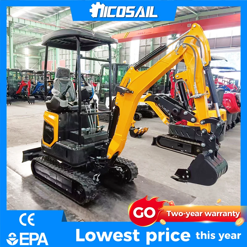 Professional Mini Excavator with Custom Decal EPA Approved Engine for Garden Farm and Residential Construction