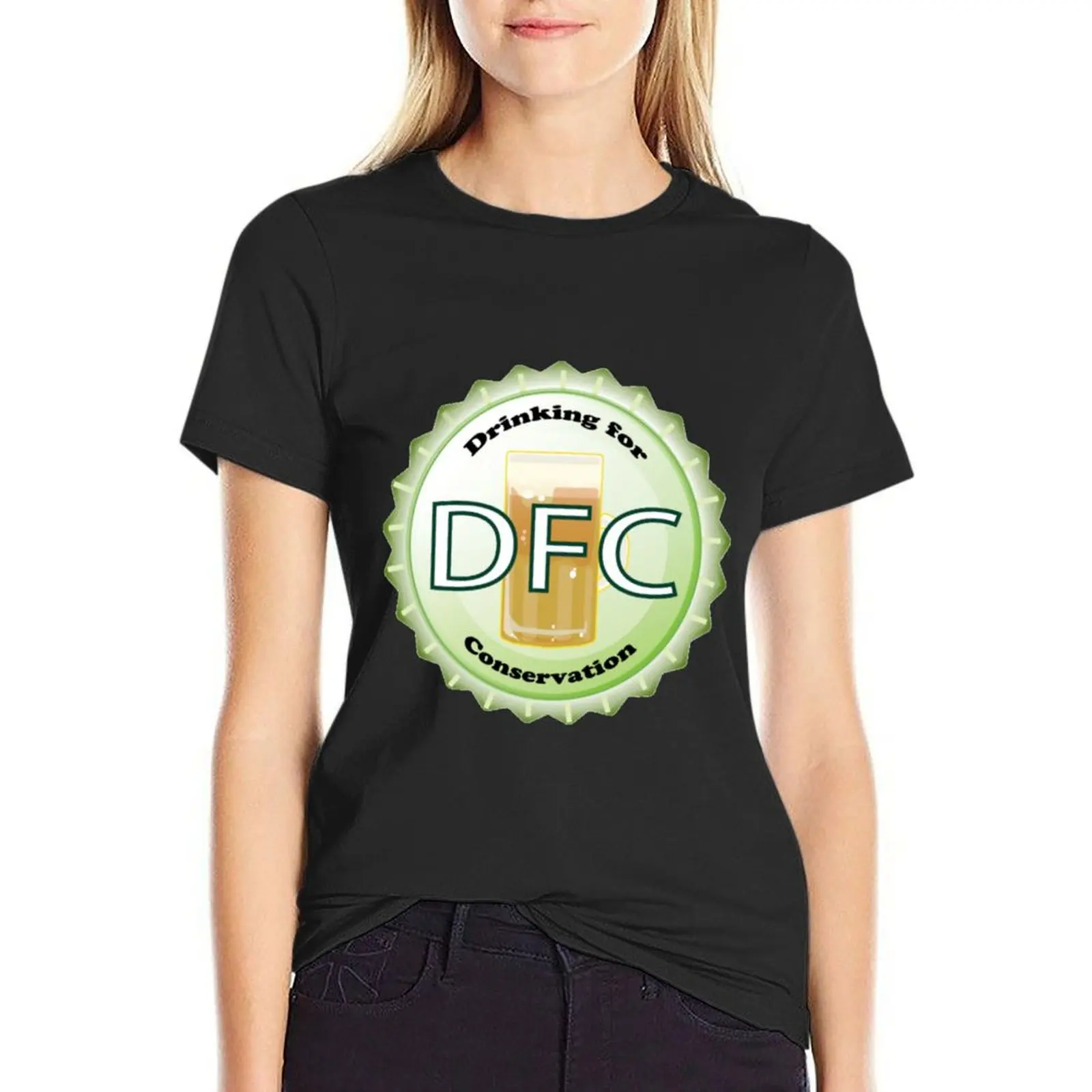 

Drinking for Conservation Logo T-Shirt blanks korean fashion oversized plain t shirts for Women