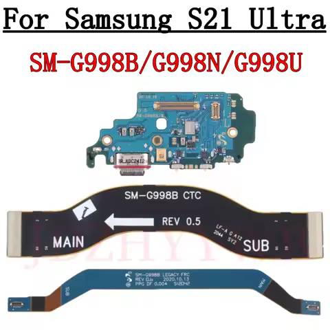USB Charge Port Jack Dock Connector Charging Board Signal LCD Main Motherboard Flex Cable For Samsung Galaxy S21 Ultra S21ultra