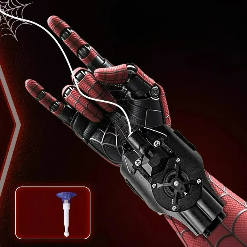

Spider-Man Spin Launcher Spider Web Shooter, Web Slinger Shoots Cobweb Launcher Wrist Toy Things for Kids Superhero Fans Gift