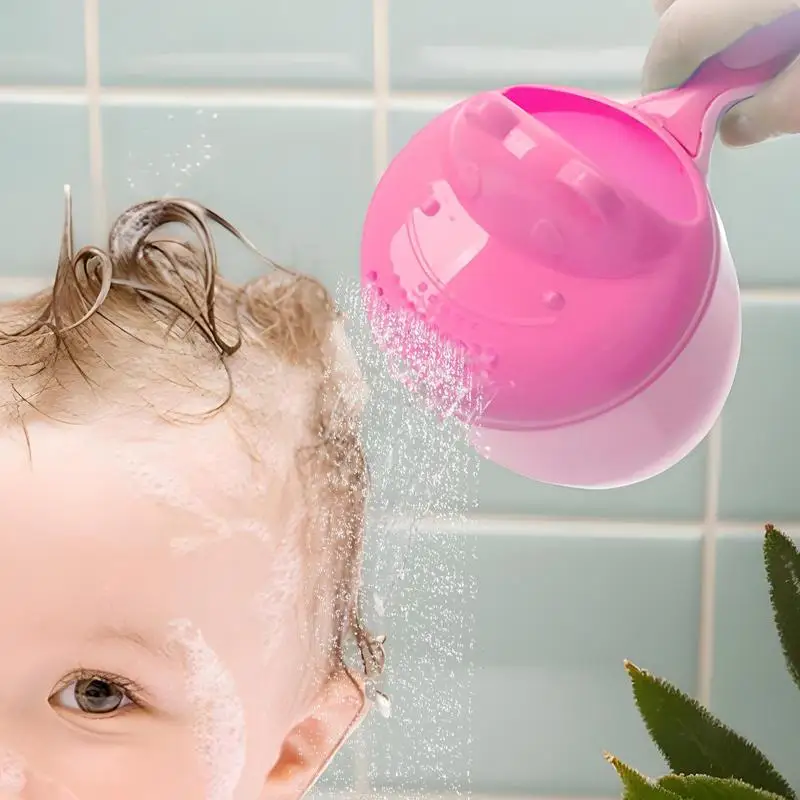 Enjuagador de baño para bebé, taza de enjuague para baño de bebé de dibujos animados, vertedor de dibujos animados grueso, seguridad para niños, lavado de cabello y ducha de tiempo de baño