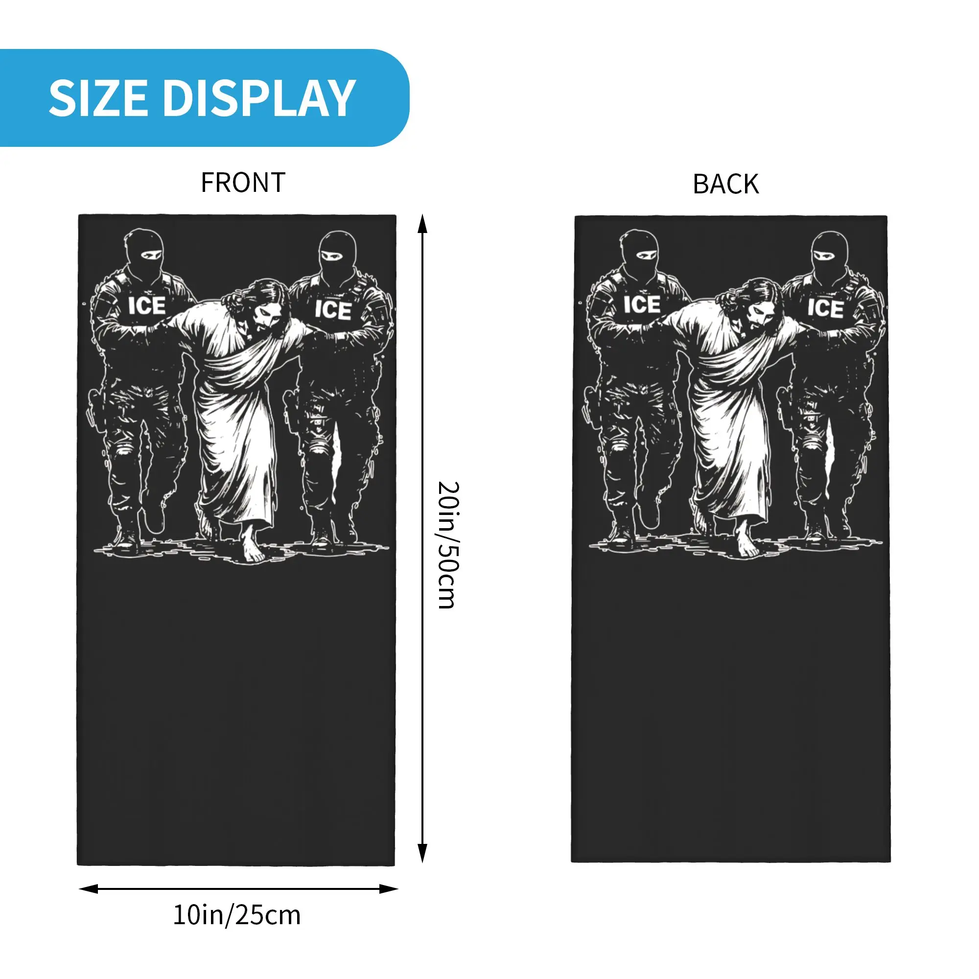 Melt ICE Abolish ICE , Anti ICE Political Wrap Scarf Merchandise Neck Gaiter  Bandana Multi-use Cycling Balaclava Unisex