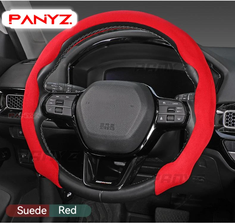 Antiskid Non-slip Car Steering Wheel Cover Suede For MG 3 5 6 ONE ZS EZS HS MG3 MG5 MG6 MG7 ZS GS GT Car Accessories