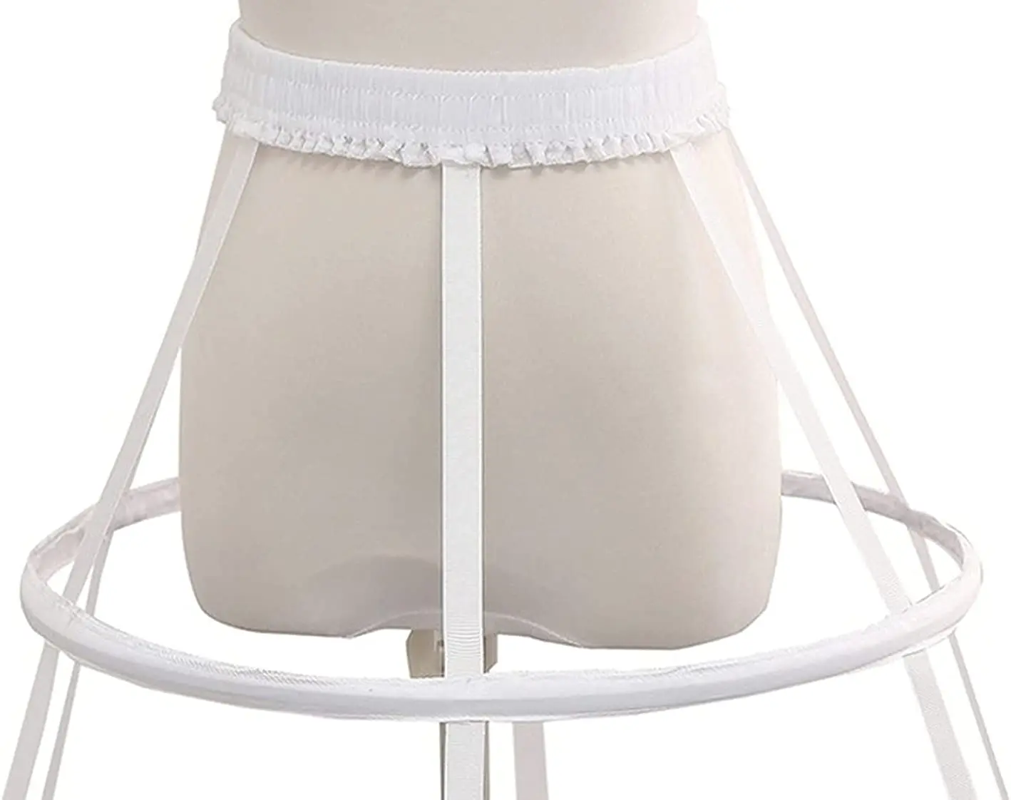 Jupon de crinoline pour costume de danse de Rh, jupe sous-jupe, 2 cerceaux