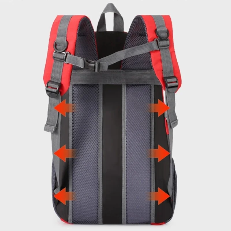 Bolsa de Montañismo de 40 litros, bolso de supervivencia al aire libre, impermeable, gran capacidad, viaje, doble hombro, ciclismo