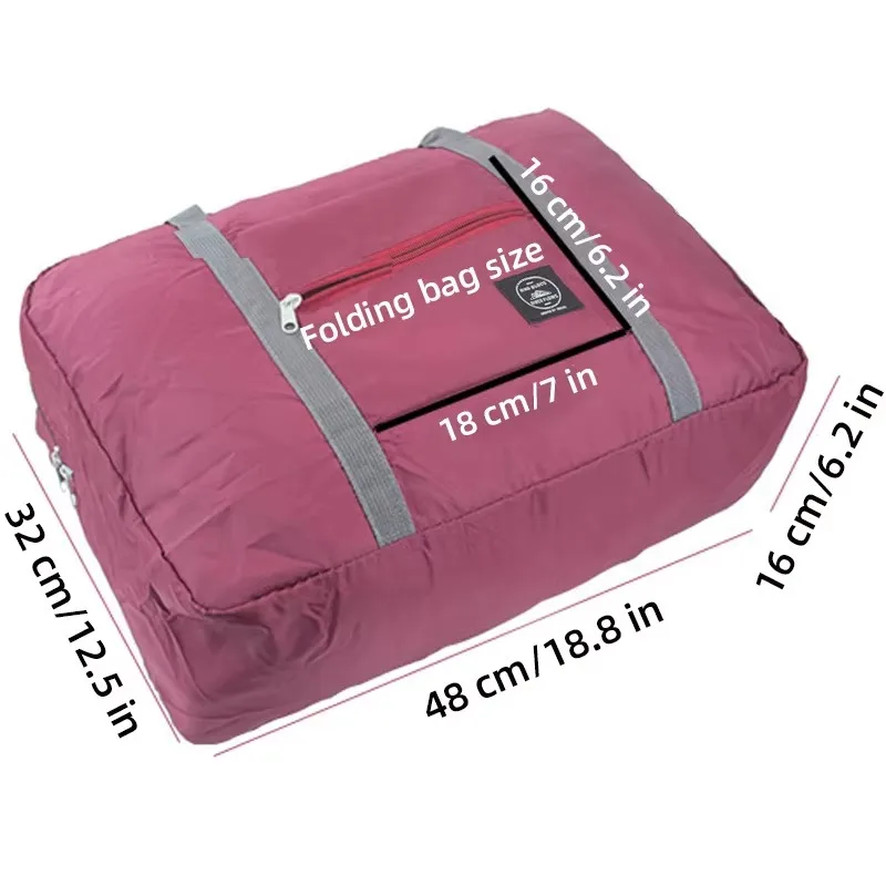 Folding luggage bag 2-piece set, suitable for airline carry on luggage, weekend hospital overnight luggage bag, gym luggage bag,