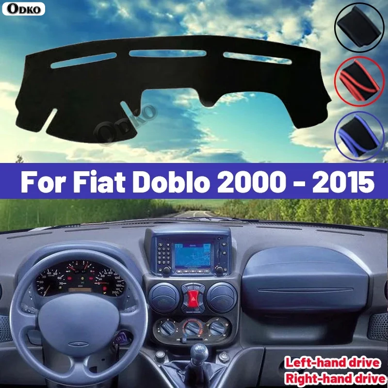 High Quality For Fiat Doblo 2000 - 2015 Car Dashboard Cover Mat Sun Shade Avoid Light Pad Carpets Anti-UV Interior