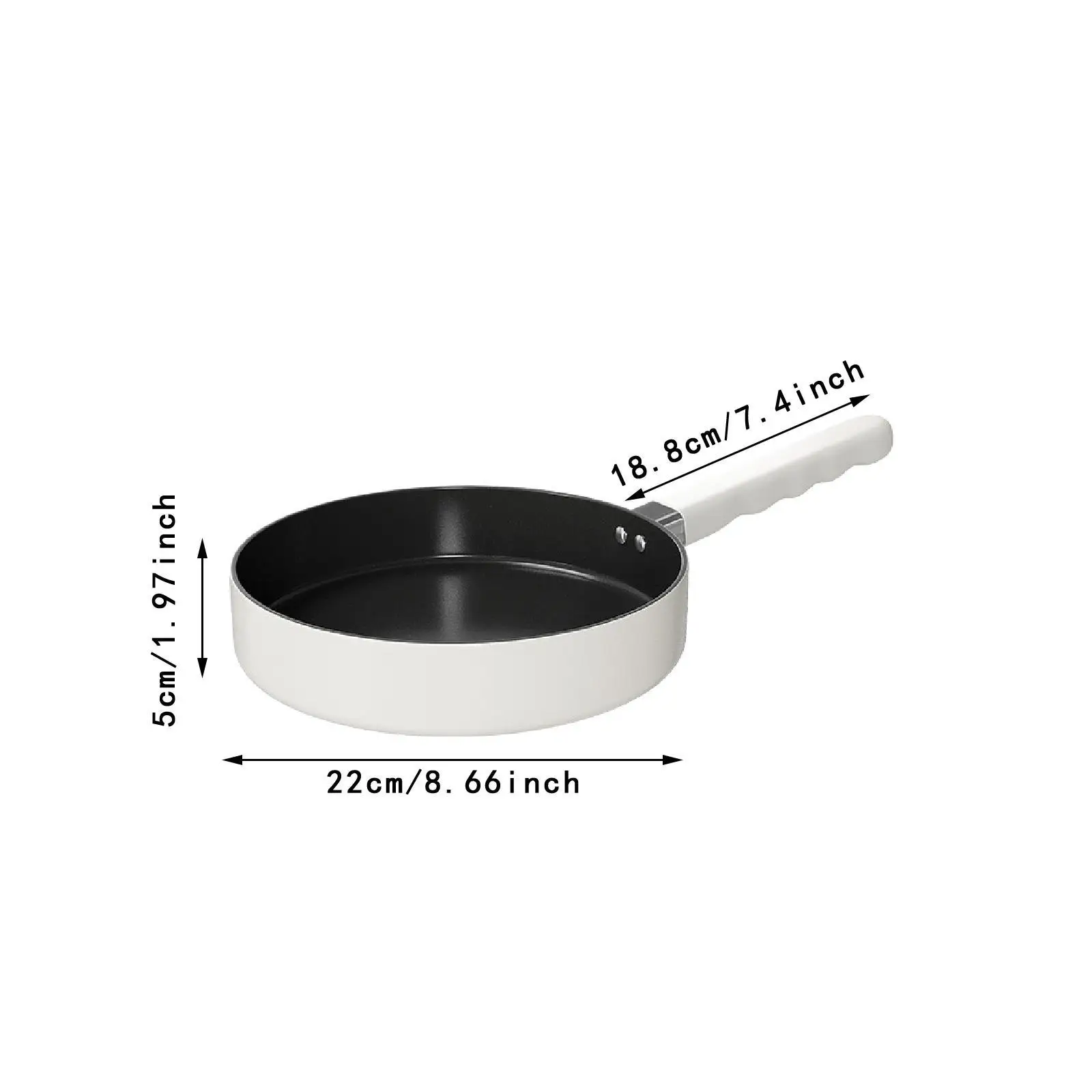 Non Stick Frying Pan with Handle Portable Lightweight Kitchen Cookware Nonstick Flat Griddle Pan for Picnic Home Backpacking