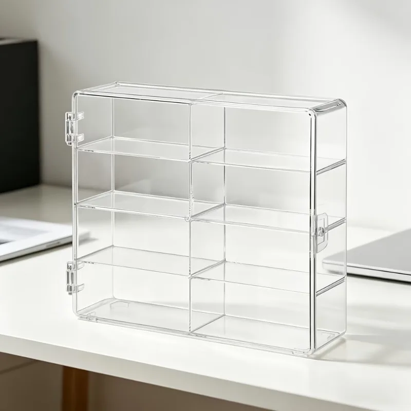 Transparency Plastic Multi-Compartment Storage Box,for Kitchen Tea Bags,Cosmetics 8-Compartment Transparent Plastic Storage Box