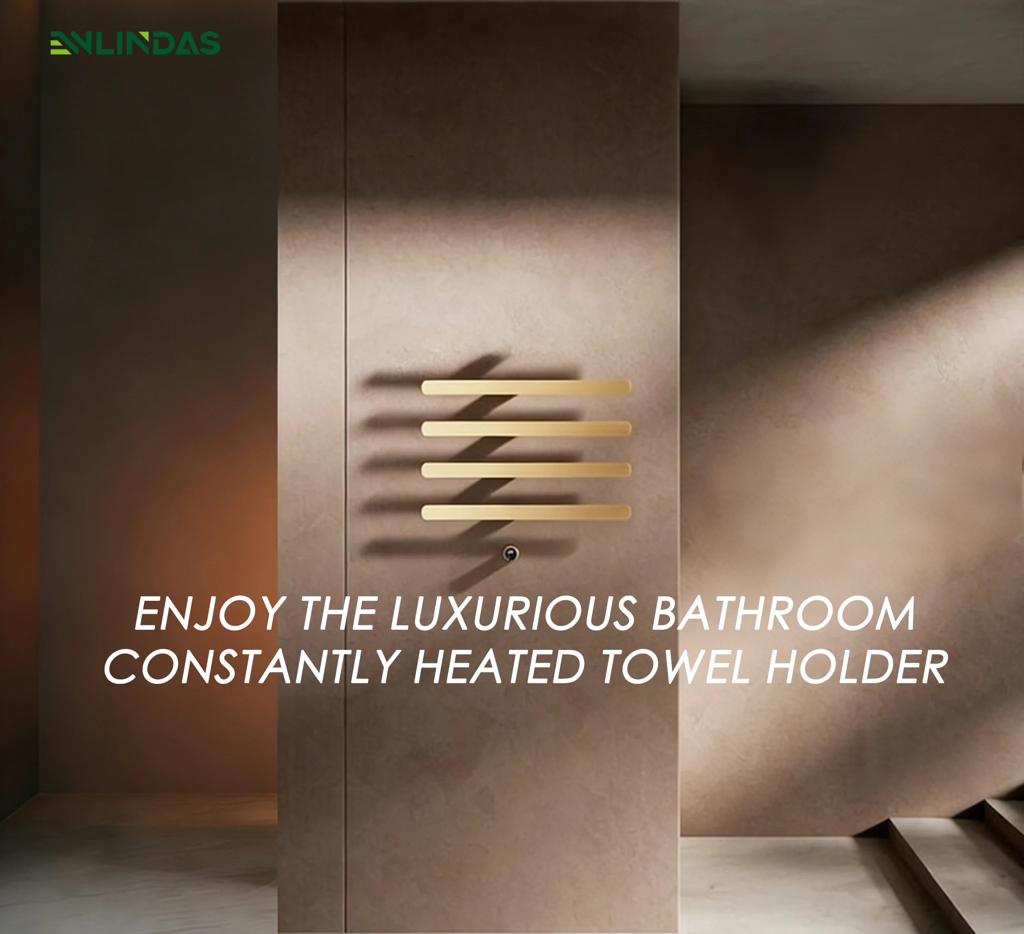 2026 Touchscreen Display Constant Temperature Heating Time Control All Brass Electric Heated Towel Rails Heated Towel bar