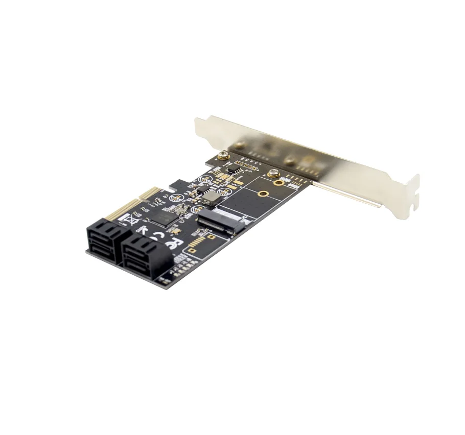 

Sunweit ST516 PCIe x4 JMB585 SATA& M.2 Key B SATA 6Gbps PCI Expansion Sata Card
