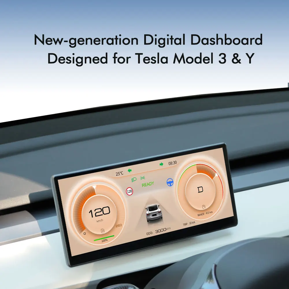 Tesla Dashboard Instrument lcd screen 8.9 Inch Digital Cluster Hud Carplay for Tesla Model 3 For Tesla Model Y Accessories