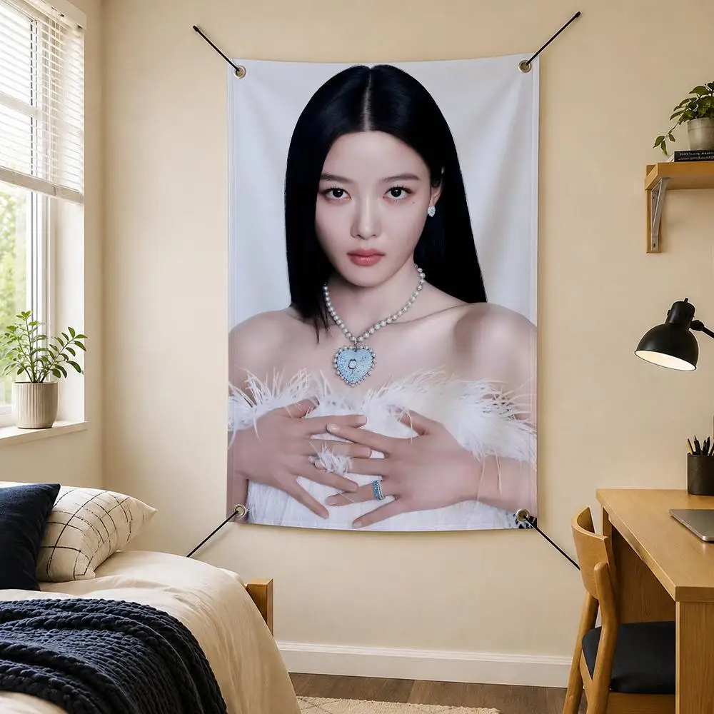Actress K-Kim Yoo Jung Popular Korean Drama Star Flags Flag for Bedroom Garage Home Bar Gaming Room Dorm Wall Decor Gift
