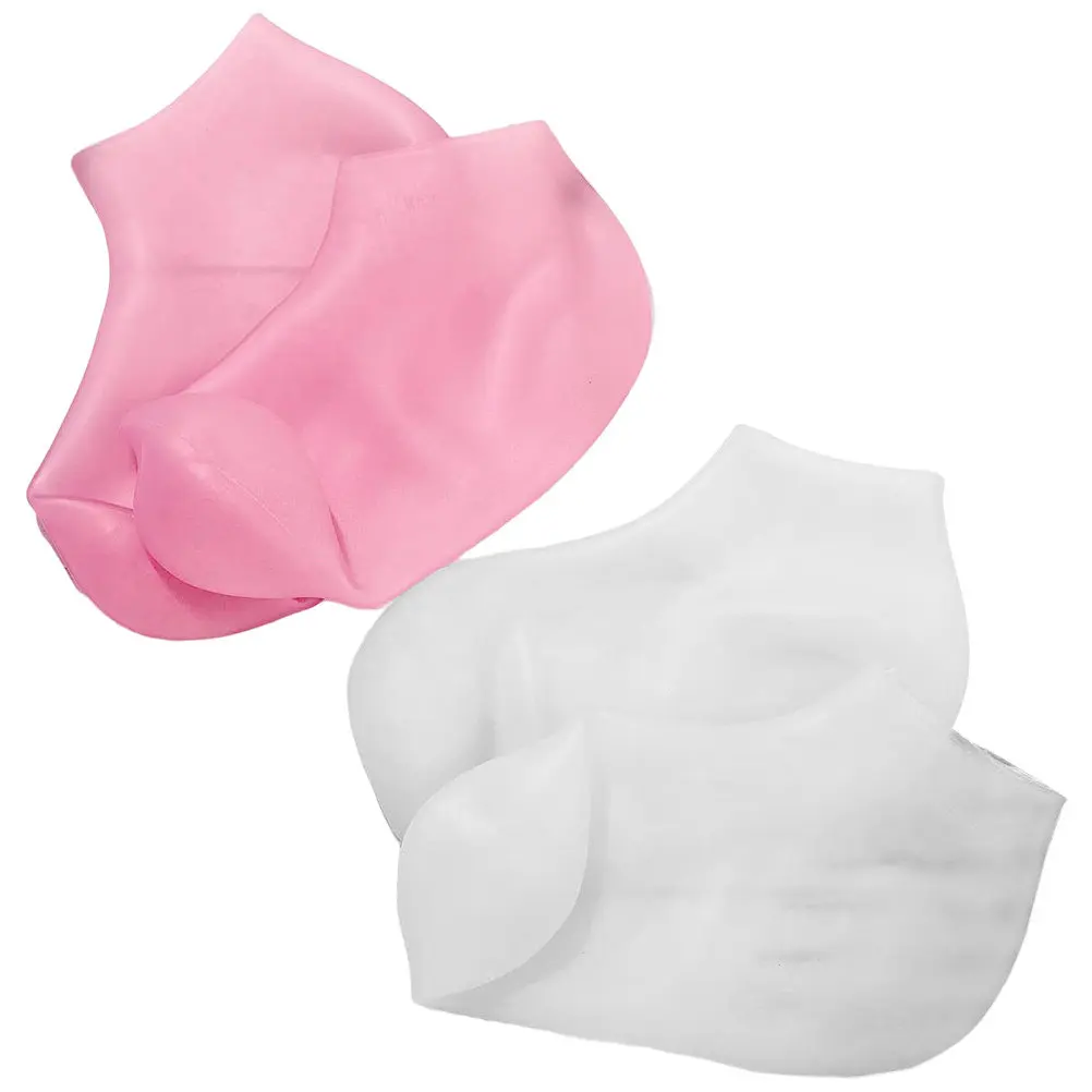 2Pairs Moisturizing Foot Socks for Dry Cracked Heels Exfoliating Hydrating Overnight Home Pedicure Care Softening Repairing Spa view 5