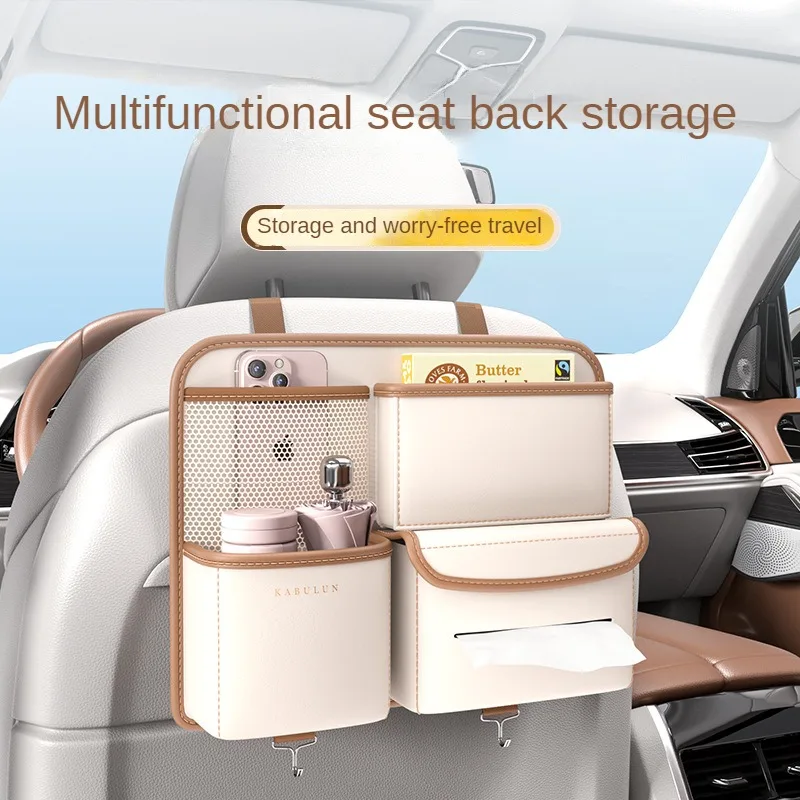 

Car Seat Back Bag Organizer Hanging Bag Multifunctional Car Seat Back Storage Bag Tissue Box Holder