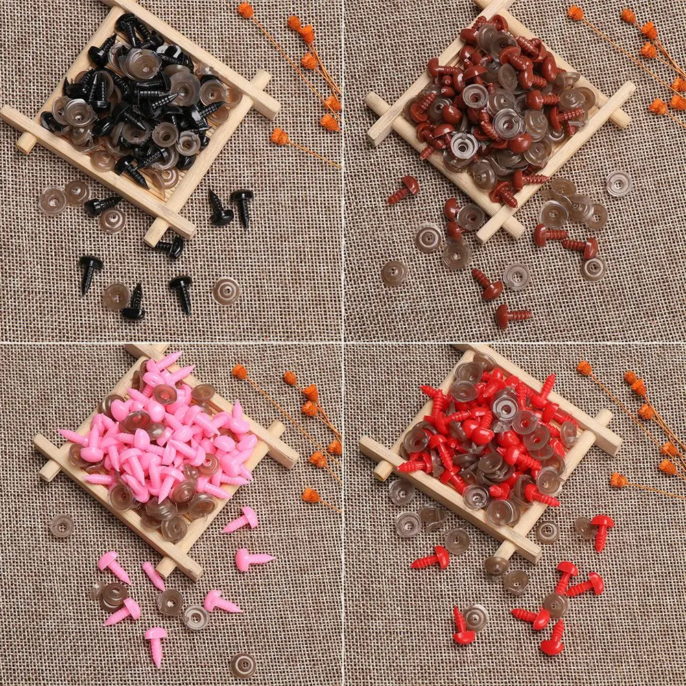 100pcs Plastic  DIY Tool Dolls Accessories  Noses Safety Parts Triangle Nose